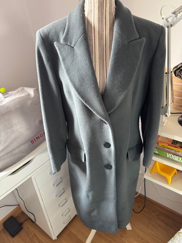 Cappotto lungo grigio verde - cappotto,