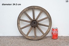 Vecchio carrello in legno vintage ruota carro / 34,5 cm - CONSEGNA GRATUITA