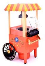 Ringling Brothers Carrello Macchina per Popcorn, Air Pop, Carro Rosso, Ruote, Secchio, Strisce, 10c