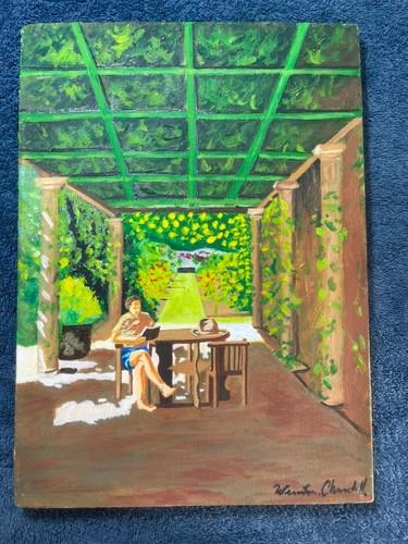 Winston churchill quadro - quadro, olio