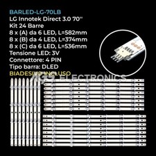 KIT 24 BARRE STRIP LED TV LG