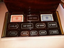 scatola porta fiches e carte-penso anni 70/80-vintage poker