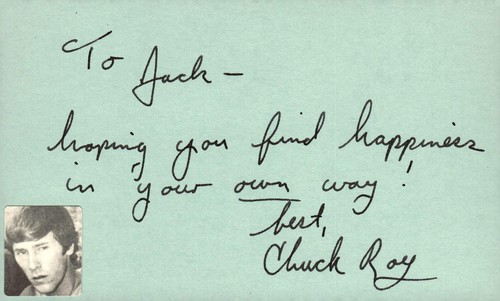 Chuck roy signed auto - chuck,