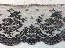 MERLETTO_PIZZO_BALZA_NERO_CM. 9 x 150_INTIMO_MERCERIA_ACCESSORI DI ABBIGLIAMENT