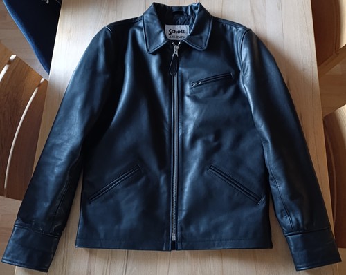 Giacca pelle schott nera - giacca, schott,
