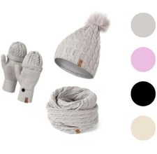 Berretto sciarpa set donna