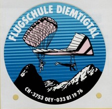 ADESIVO VINTAGE STICKER kleberPARAPENDIO E DELTAPLANO COLORI FLUO DIEMTIGTAL
