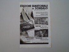 advertising Pubblicità 1941 STAZIONE SANATORIALE DI SONDALO ABETINA/VALLESANA