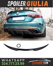 ✅SPOILER Posteriore per ALFA ROMEO GIULIA Poliuretano QUALITA' A+++ NERO LUCIDO