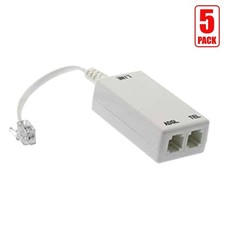 5x ADSL ADSL2 DSL modem telefono fax in linea filtro splitter rete RJ11