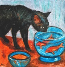 Gatto e Pesci Rossi – Quadro