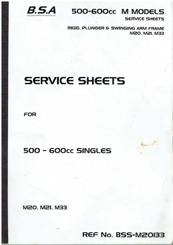 Bsa 500cc m20 - sv, m33