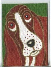 Aceo Bassett Hound Dog Moderno Contemporaneo Alta Qualità Gilcee Art Stampa Orig