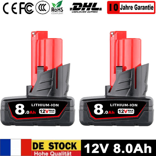 Pour batterie milwaukee 12v - 2x,