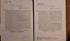 lotto documenti antichi pre-risorgimentali Bergamo Polizia Militare Mercati