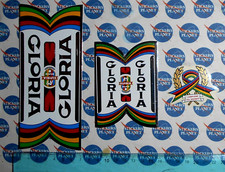 SET 3 PEZZI STICKERS AUTOCOLLANT AUFKLEBER VINTAGE AMF MILANO GLORIA BICICLETTE