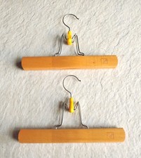 Grucce appendini per pantaloni o gonne in legno con gancio apribile - 2pz