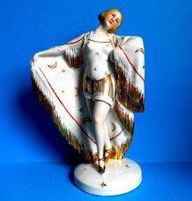 Statuina porcellana SchauBach ~ ballerina dama celeste ~ bellissimo pezzo antico