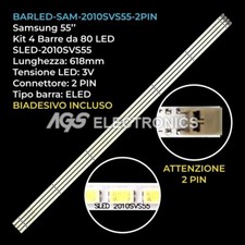 KIT 4 BARRE STRIP 80 LED TV