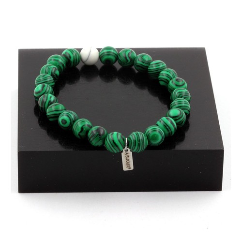 Bracciale perle malachite - bracciale,