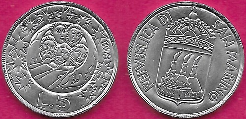 San marino lire - marino, 1