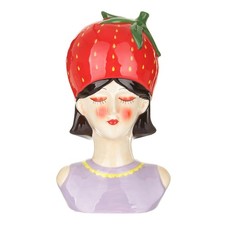 Vaso donna fragola in dolomite