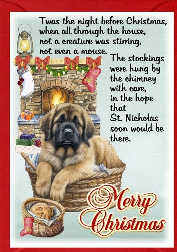 Biglietto natale leonberger - biglietto,