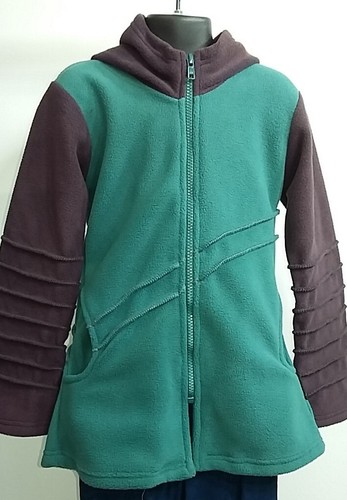 Kuschelige lange fleece - lange, fleece-jacke