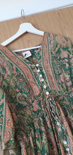 Maxi abito nuovo seta verde