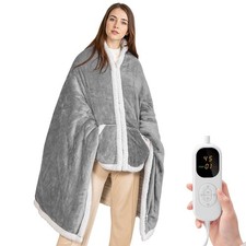 Heated Shawl Wraps for Women, Electric Heating Wearable Blanket Poncho with D...