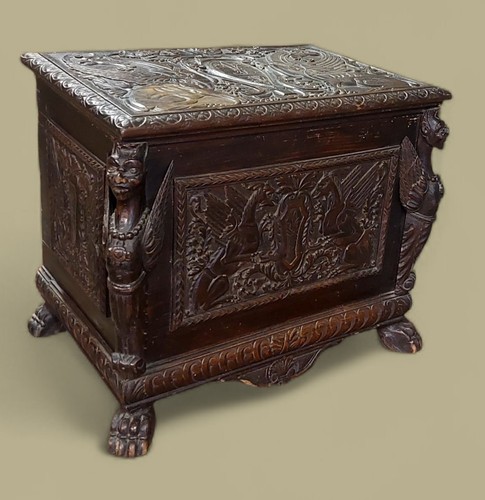 Piccola cassa legno finemente - ,