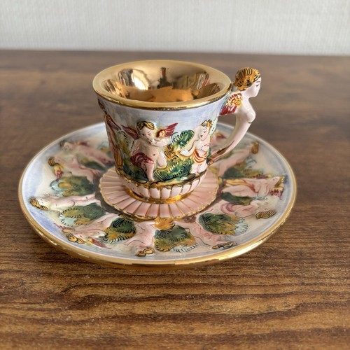 Tazza piattino cherubini - tazza,