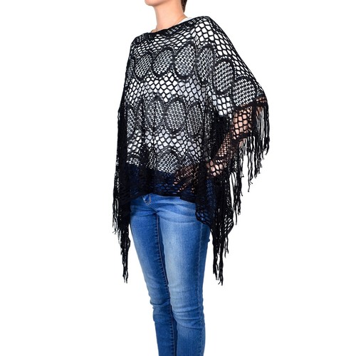 Poncho donna moda casual tinta