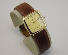 LONGINES OROLOGIO QUADRATO ORO GIALLO 18 Kt  GOLD WRIST VINTAGE ANNI '80