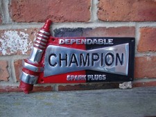 Damaged Champion sign TO CLEAR! spark plug Sign champion cast aluminium VAC148