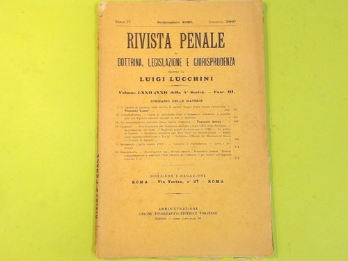 Rivista penale lucchini - rivista,