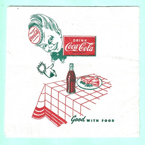 Tovagliolo coca cola anni - tovagliolo,