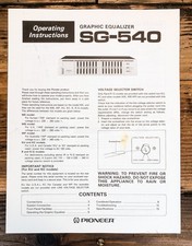 Pioneer SG-540 Equalizzatore