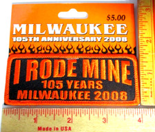 Harley 105th patch 2008 HD