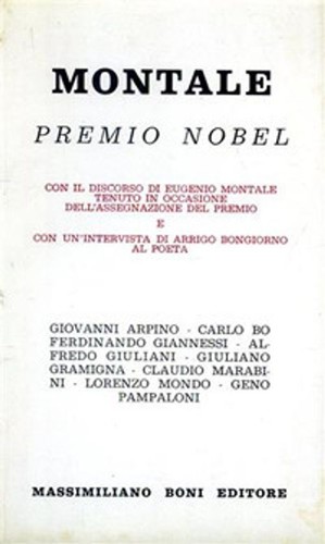 Libri montale premio nobel - libri,