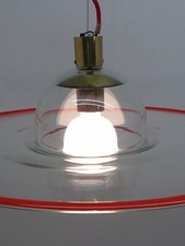 RARA LEUCOS DESIGN PAMIO & TOSO LAMPADA ANNI ‘70s VETRO MURANO XXL VINTAGE ITALY