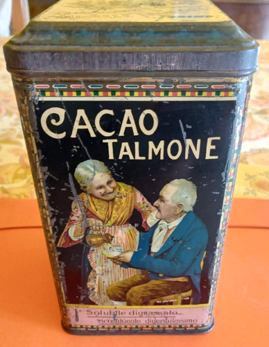 Scatola latta antica cacao - in,