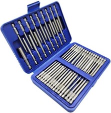 SET 50 INSERTI DA 1/4" (6,35 mm) LUNGHI 75mm PER CACCIAVITE TRAPANO E AVVITATORE