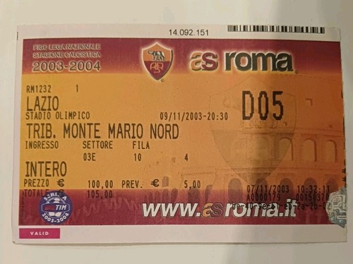 Biglietto ticket stadio - ticket,