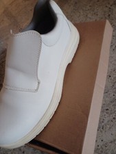 scarpe da cucina antinfortunistica bianca in pelle