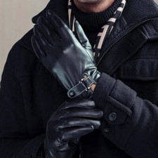Guanti invernali Uomo Termici Impermeabili Antivento Touch Smartphone Eco Pelle