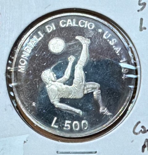 Moneta argento 500 lire proof - moneta,