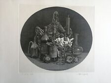 VAIRO MONGATTI - "Natura morta" acquaforte originale firmata e num. P.d.A. 2/6