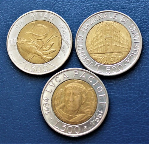 Lot monnaies de 500 - lot, lire