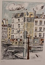 Orfeo TAMBURI "Parigi periferia" ,  Prova D'autore originale firmata